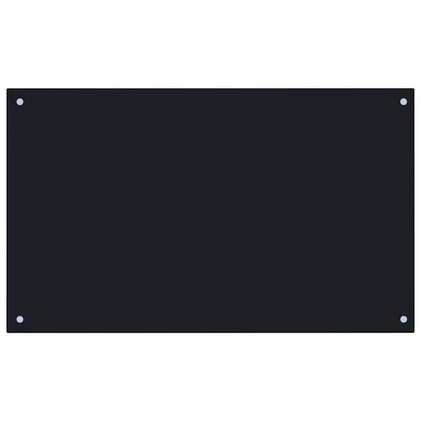 vidaXL Kuchynská zástena, čierna 100x60 cm, tvrdené sklo