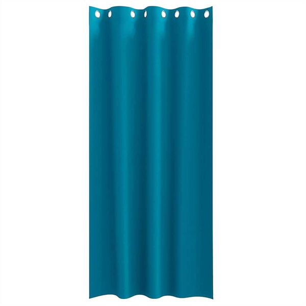 vidaXL Z&aacute;clony na zatemnenie s kr&uacute;žkami 2 pcs Tyrkysov&aacute; 245 x 140 cm
