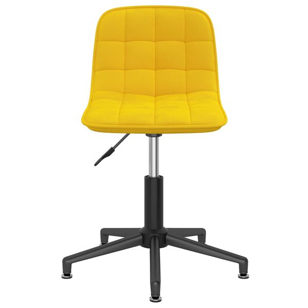 vidaXL Ot&aacute;čacie jed&aacute;lensk&eacute; stoličky 2 ks žlt&eacute; zamatov&eacute;