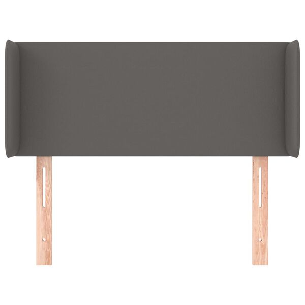 vidaXL Čelo postele so z&aacute;hybmi siv&eacute; 83x16x78/88 cm umel&aacute; koža