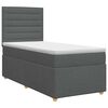 vidaXL Posteľ boxspring s matracom Tmavosiv&aacute; Jednoduch&yacute; L&aacute;tka