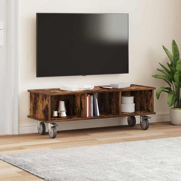 vidaXL TV stol&iacute;k Dymov&aacute; dub 100 x 35 x 35 cm Kompozitn&eacute; drevo