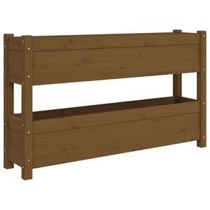 vidaXL Kvetin&aacute;č medovohned&yacute; 112x25x66 cm borovicov&yacute; mas&iacute;v