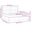 vidaXL Boxspring posteľ s matracom tmavosiv&aacute; 180x200 cm l&aacute;tka