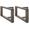 vidaXL Nohy konferenčn&eacute;ho stol&iacute;ka v tvare T, 2 ks, čierne, 60x25x(30-31) cm, oceľov&eacute;