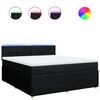 vidaXL Posteľn&yacute; r&aacute;m boxspring s matracom čierny 180x200 cm l&aacute;tka