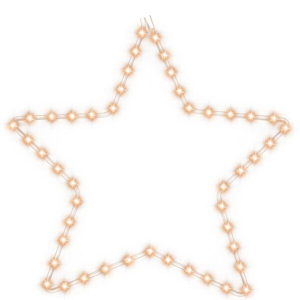 vidaXL Silueta vianočnej hviezdy so 48 LED diódami, teplá biela 56 cm