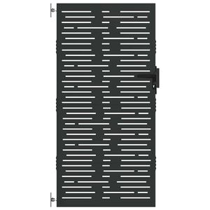 vidaXL Z&aacute;hradn&aacute; br&aacute;na Čierna 85 x 200 cm Povrchovo upraven&aacute; oceľ