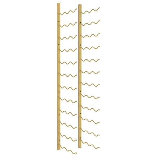 vidaXL N&aacute;stenn&yacute; stojan na v&iacute;no na 36 flia&scaron; zlat&yacute; železn&yacute;