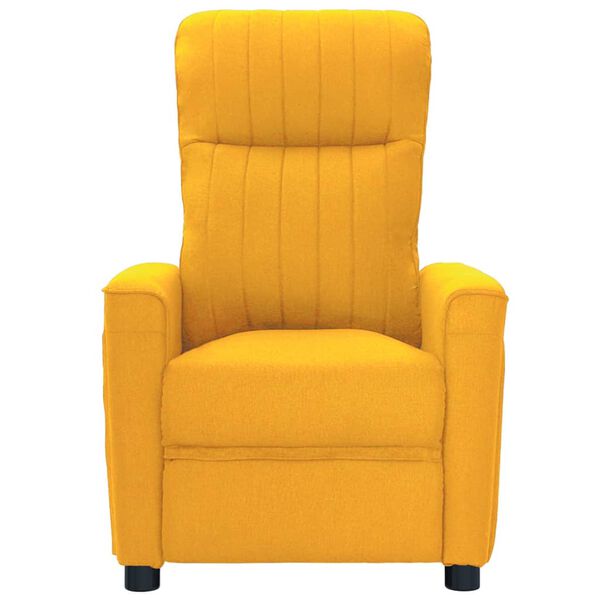 vidaXL Elektrické masážne kreslo žlté látkové