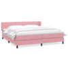 vidaXL Box Spring Posteľ s matracmi Ružov&aacute; 180x210 cm Zamat