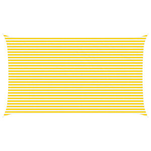 vidaXL Slnečn&aacute; plachta Žlt&aacute; a biela 7 x 4 m 100% polyester Oxford