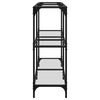 vidaXL Konzolový stolík priehľadná sklenená doska 118,5x30x81 cm oceľ