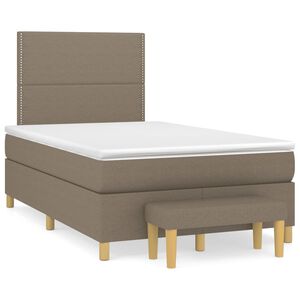 vidaXL Boxspring posteľ s matracom sivohned&yacute; 120x200 cm l&aacute;tka