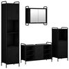vidaXL Set kabinetov do k&uacute;peľne 4 ks Čierny dub 40 x 36 x 181 cm