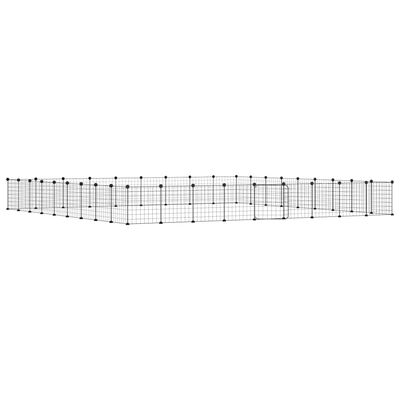 VidaXL 36-panelová klietka pre domáce zvieratá čierna 35x35 cm oceľ