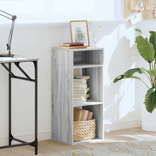 vidaXL Knižnica sivý dub sonoma 34x31x80 cm kompozitné drevo