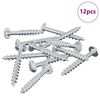 vidaXL Skrutka 12 pcs Strieborn&aacute; 9,8 x 35 mm Železo