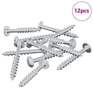 vidaXL Skrutka 12 pcs Strieborn&aacute; 9,8 x 35 mm Železo