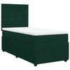 vidaXL Posteľn&yacute; r&aacute;m boxsping s matracom tmavozelen&yacute; 90x190 cm zamat
