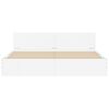 vidaXL Posteľný rám s čelom biely 160x200 cm