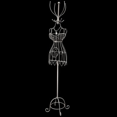 Drôtená krajčírska figurína vo vintage štýle s vešiakmi
