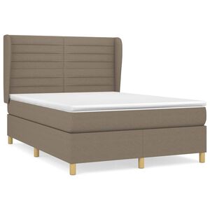 vidaXL Boxspring posteľ s matracom sivohned&yacute; 140x190 cm l&aacute;tka