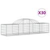 vidaXL Obl&uacute;kov&eacute; gabionov&eacute; ko&scaron;e 30 ks 200x50x40/60 cm pozink. železo