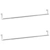 vidaXL Z&aacute;clonov&eacute; koľajnice 2 ks biele a strieborn&eacute; 60-105 cm hlin&iacute;k