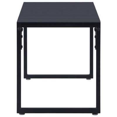 vidaXL Záhradná lavička 120,5 cm, PS doska, čierna