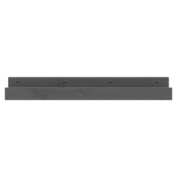 vidaXL Nástenné skrinky 2 ks sivé 80x12x9 cm masívna borovica