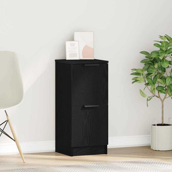 vidaXL Serv&iacute;rovacia skriňa Čierny dub 30 x 30 x 70 cm Kompozitn&eacute; drevo