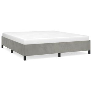 vidaXL Posteľ bez matraca bledosiv&yacute; 180x200 cm zamat