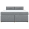 vidaXL Boxspring posteľ s matracom bledosiv&aacute; 180x200 cm l&aacute;tka