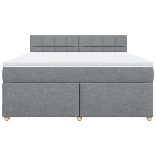 vidaXL Boxspring posteľ s matracom bledosiv&aacute; 180x200 cm l&aacute;tka