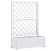 vidaXL Z&aacute;hradn&yacute; kvetin&aacute;č s mriežkou 100x43x142 cm PP biely