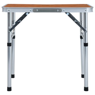 vidaXL Skladací kempingový stôl hliníkový 60x45 cm