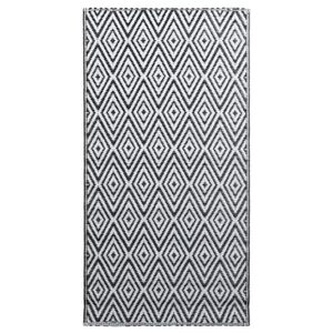 vidaXL Vonkaj&scaron;&iacute; koberec ARAKIL bielo-čierny 160x230 cm PP