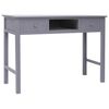 vidaXL St&ocirc;l siv&yacute; 108x45x76 cm mas&iacute;vne drevo paulovnia