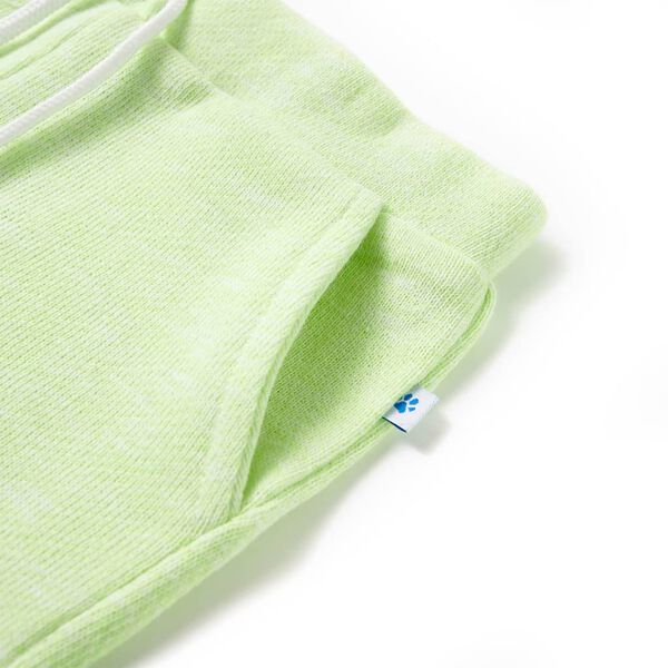 Detské kraťasy so šnúrkou neónovožlté 128