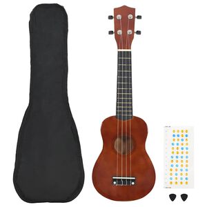 vidaXL Sopránové ukulele s taškou pre deti, prírodné 21"