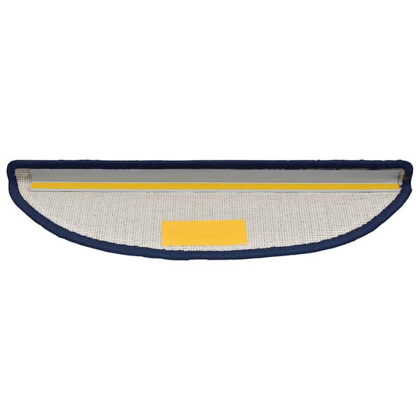 vidaXL Schodové rohože 30 ks 56x17x3 cm modré polkruhové