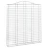 vidaXL Obl&uacute;kov&yacute; gabionov&yacute; k&ocirc;&scaron; 200x30x220/240 cm pozinkovan&eacute; železo