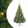 vidaXL Umel&yacute; predsvieten&yacute; vianočn&yacute; stromček Zelen&aacute; 180 cm PVC