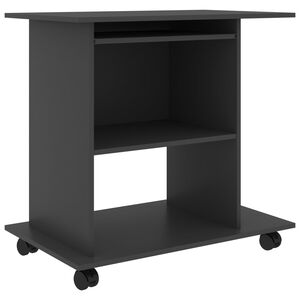 vidaXL PC st&ocirc;l siv&yacute; 80x50x75 cm drevotrieska