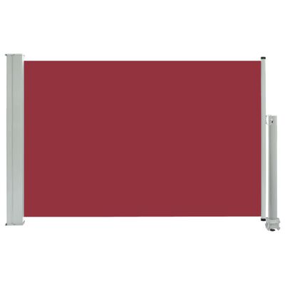 vidaXL Zaťahovacia bočná markíza na terasu červená 60x300 cm
