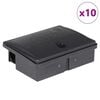 vidaXL Pasce na my&scaron;i 10 ks čierna 13x10x4 cm