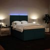 vidaXL Posteľn&yacute; r&aacute;m boxsping s matracom tmavozelen&yacute; 140x190 cm zamat