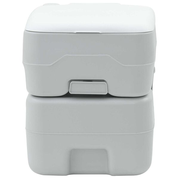 vidaXL Kempingov&eacute; WC &Scaron;ed&yacute; a biely 41,5 x 36,5 x 42 cm Polyetyl&eacute;n