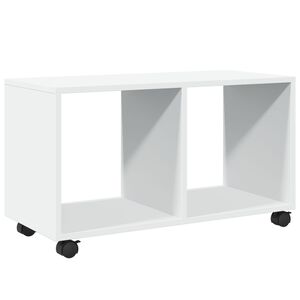 vidaXL Skrinka na kolieskach, biela 72x33x42,5 cm, kompozitn&eacute; drevo